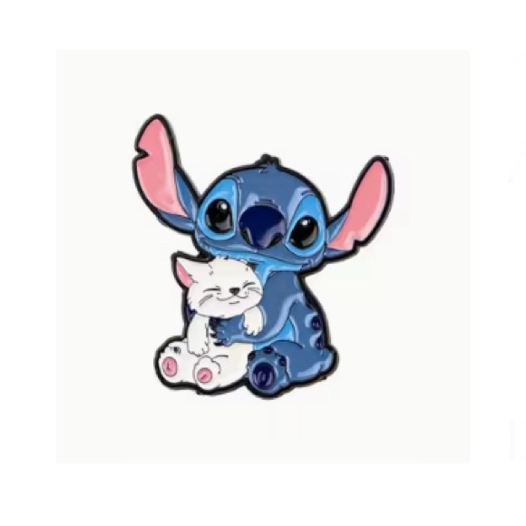 Jewelry - Stitch Hugging Cat Enamel Pin